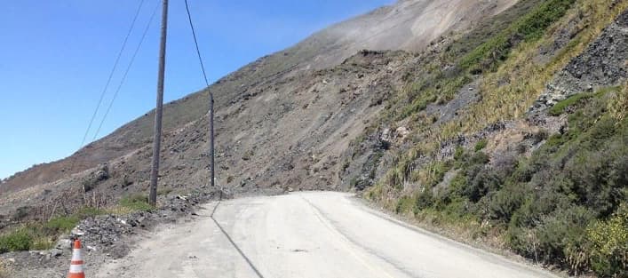 Крупный оползень